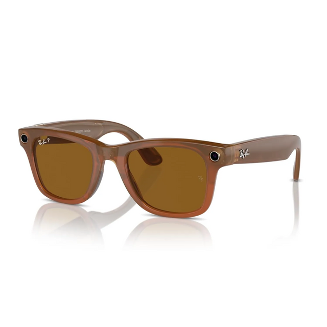 Смарт-очки Ray-ban Meta Matte Shiny Caramel Transparent / Polarized Brown 102317 фото