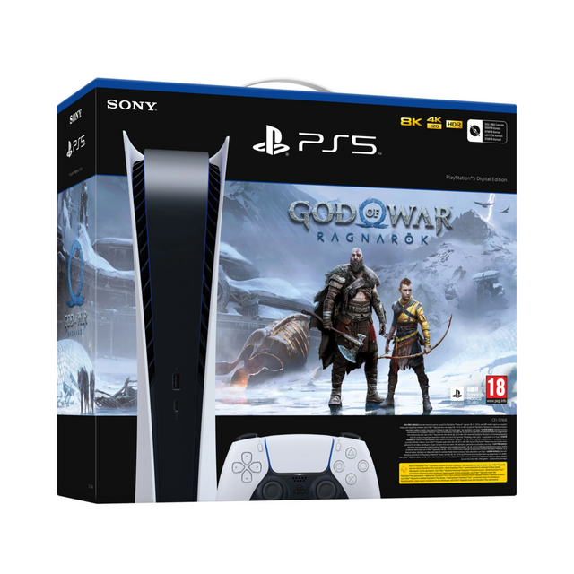 Стационарная игровая приставка Sony PlayStation 5 Digital Edition 825GB God of War™ Ragnarok Bundle 100456 фото