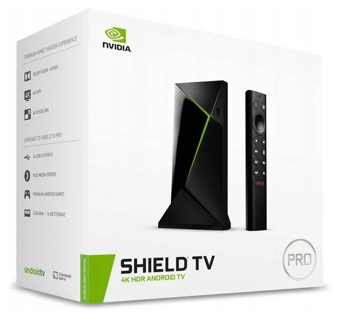 Стаціонарний медіаплеєр NVIDIA Shield TV Pro  (945-12897-2505-101) 100183 фото