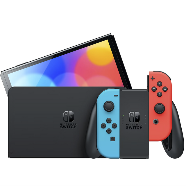 Портативная игровая приставка Nintendo Switch OLED with Neon Blue and Neon Red Joy-Con (045496453442) 100116 фото