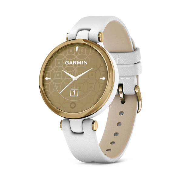 Смарт-часы Garmin Lily Classic Edition ight Gold Bezel with White Case and Italian Leather Band (010-02384-B3) 101973 фото