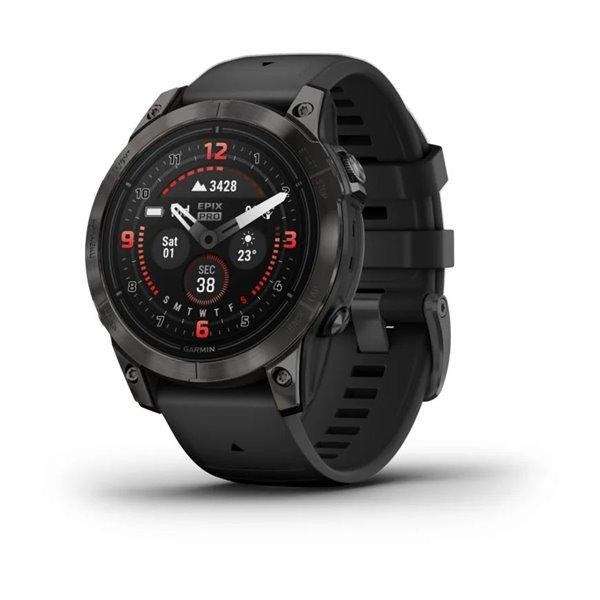 Смарт-часы Garmin Epix Pro Gen 2 Sapphire 47mm Carbon G. DLC Tit. with Black Band (010-02803-10/11) 102020 фото