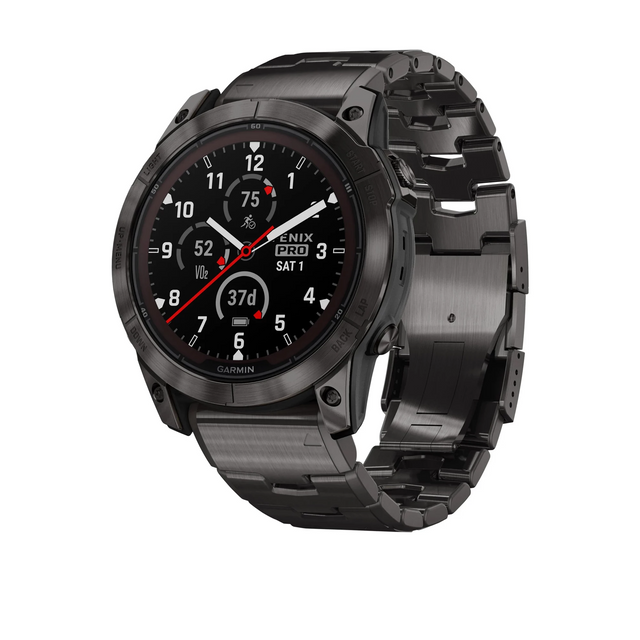 Смарт-часы Garmin Fenix 7X Pro Sapphire Solar Edition | 51 мм Carbon Gray DLC Titanium with Vented Titanium Bracelet (010-02778-30) 102006 фото