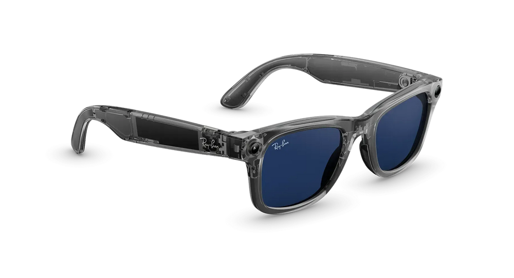 Смарт-окуляри Ray-Ban Meta Wayfarer Gen 2 Standard Shiny Transparent Grey / Clear to Sapphire Transitions (RW4012 6840MF 50-22) 102562 фото