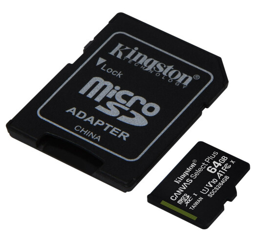 Карта памяти 64 GB Kingston microSDXC Class 10 UHS-I R100MB/s + SD-адаптер 101881 фото