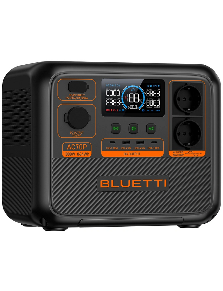 Портативная зарядная станция BLUETTI AC70P Portable Power Station | 1000W 864Wh 102384 фото