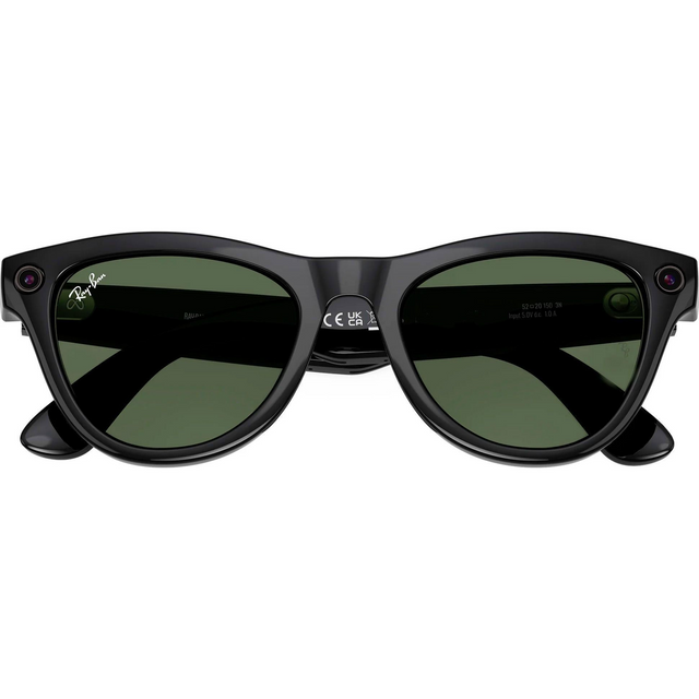 Смарт-окуляри Ray-Ban Meta Skyler Gen 2 Standard Shiny Black Frame / G-15 Green Lenses (RW4014 601/71 52-20) 102575 фото