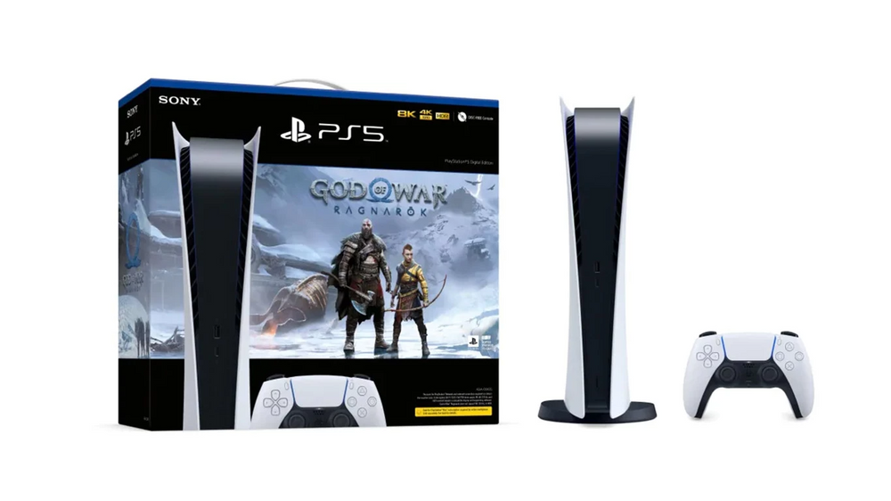 Стаціонарна ігрова приставка Sony PlayStation 5 Digital Edition 825GB God of War™ Ragnarok Bundle 100456 фото