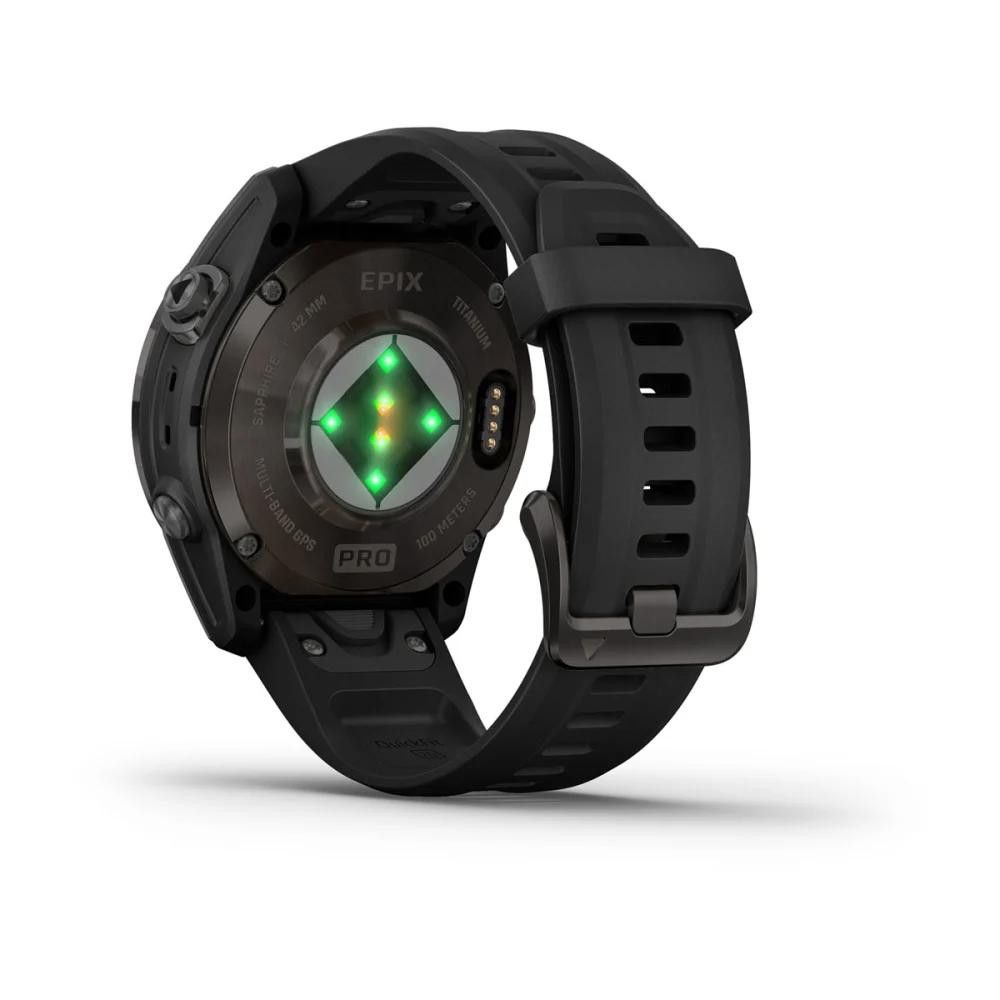 Смарт-часы Garmin Epix Pro Gen 2 Sapphire 42mm Carbon G. DLC Ti. with Black Band (010-02802-14/15) 102008 фото