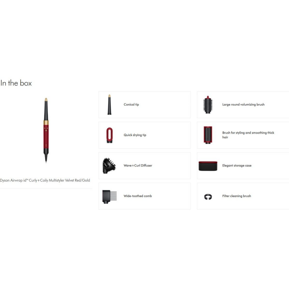 Мультистайлер Dyson Airwrap i.d. multi-styler and driver Curly+Coily Red Velvet/Gold (596928-01) 102580 фото