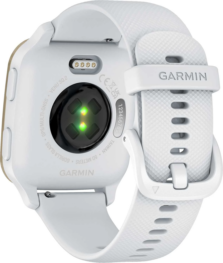 Смарт-часы Garmin Venu Sq 2 Cream Gold Aluminum Bezel with White Case and Silicone Band (010-02701-01/11) 101990 фото